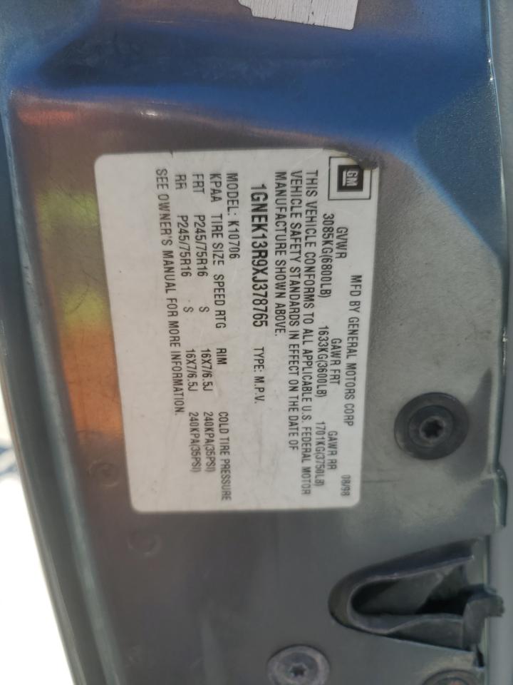 1999 Chevrolet Tahoe K1500 VIN: 1GNEK13R9XJ378765 Lot: 84566135