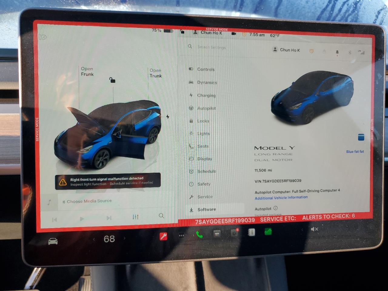 2024 Tesla Model Y VIN: 7SAYGDEE5RF199039 Lot: 71773525