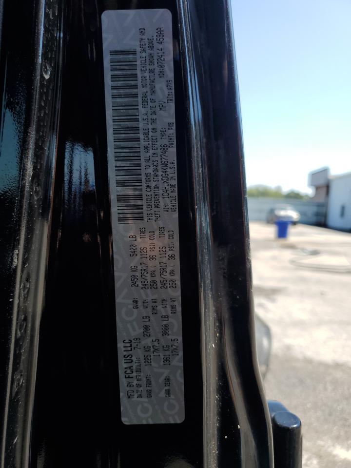 2019 Jeep Wrangler Unlimited Sport VIN: 1C4HJXDG4KW677486 Lot: 80722655