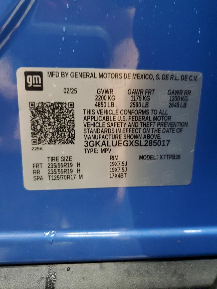 2025 GMC Terrain Elevation VIN: 3GKALUEGXSL285017 Lot: 71391575