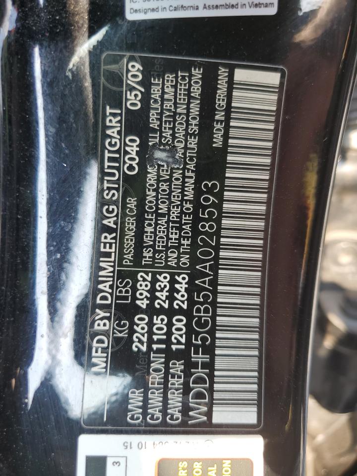 2010 Mercedes-Benz E 350 VIN: WDDHF5GB5AA028593 Lot: 71898325