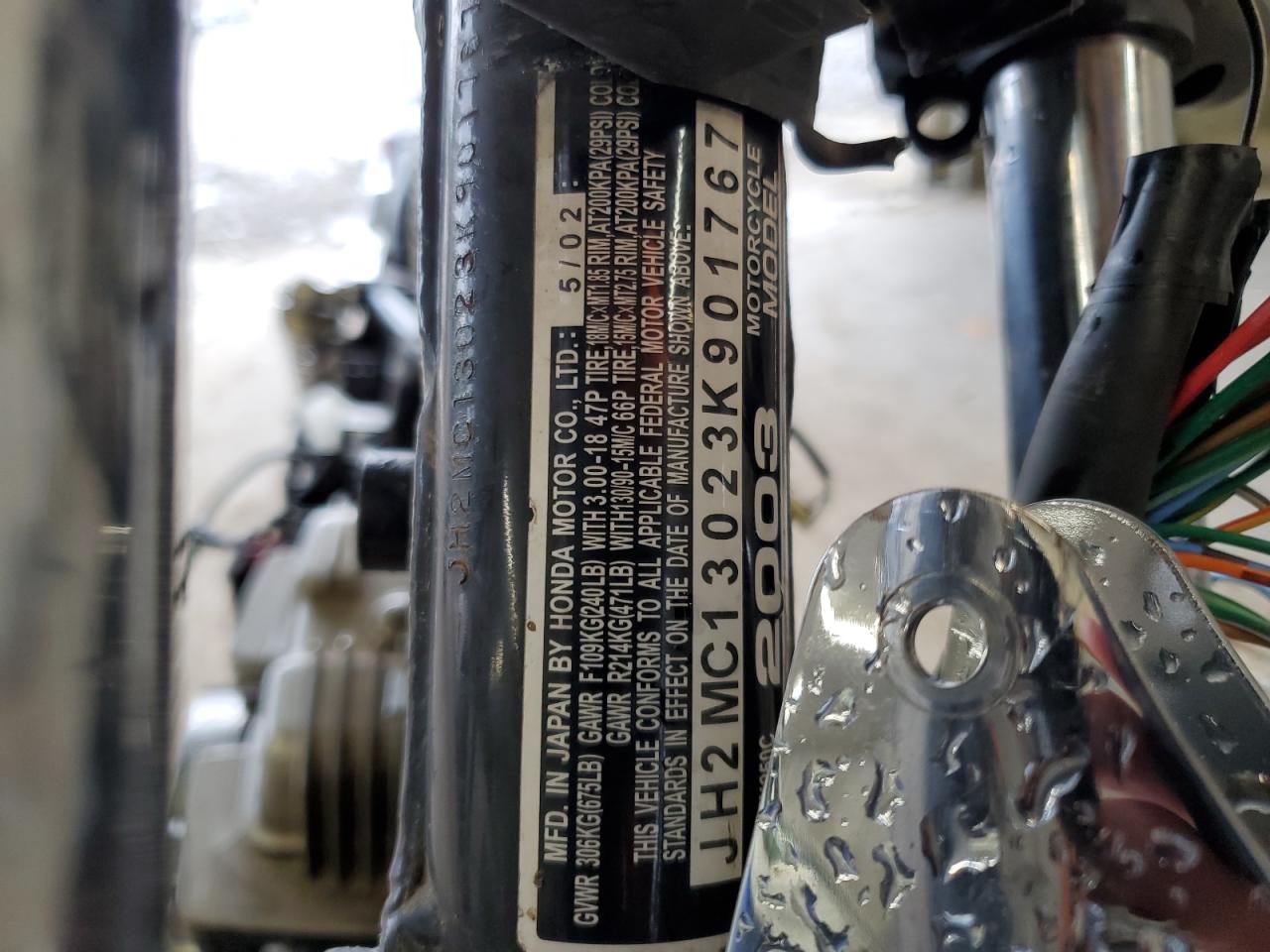 2003 Honda Cmx250 C VIN: JH2MC13023K901767 Lot: 85111955