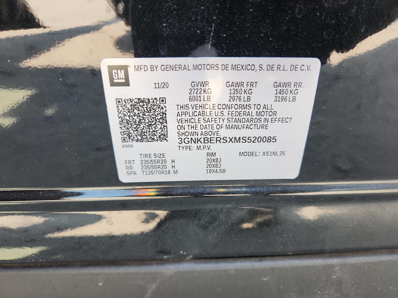 2021 Chevrolet Blazer Rs VIN: 3GNKBERSXMS520085 Lot: 71646375