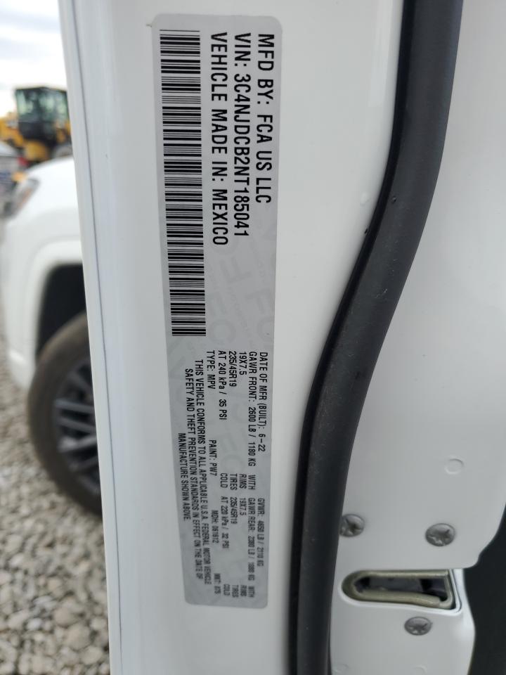2022 Jeep Compass Limited VIN: 3C4NJDCB2NT185041 Lot: 83993285