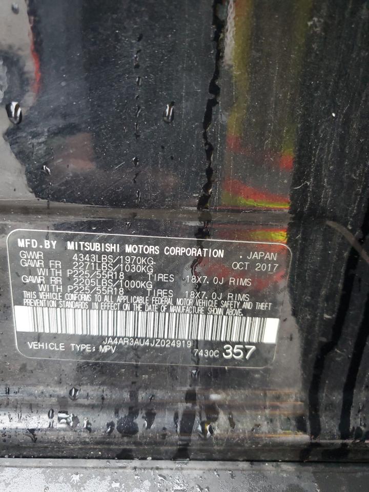 2018 Mitsubishi Outlander Sport Es VIN: JA4AR3AU4JZ024919 Lot: 83870905