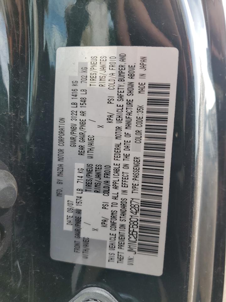 2008 Mazda Mx-5 Miata VIN: JM1NC26F680142871 Lot: 81672565