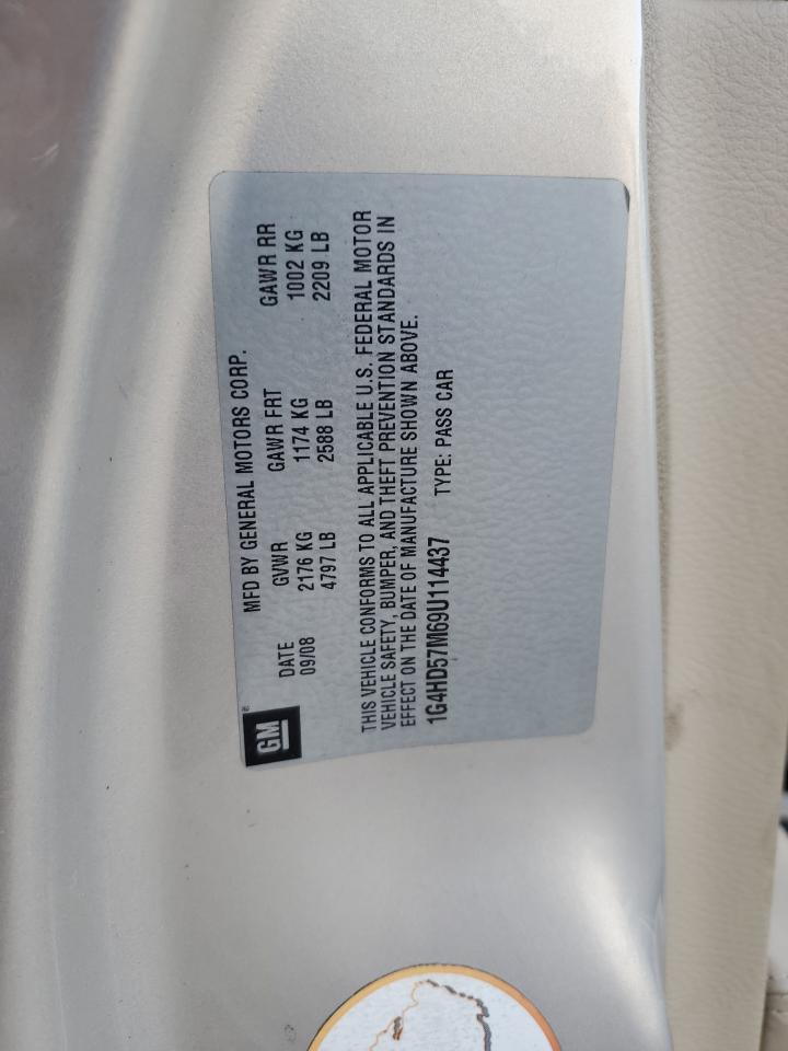 2009 Buick Lucerne Cxl VIN: 1G4HD57M69U114437 Lot: 80851265