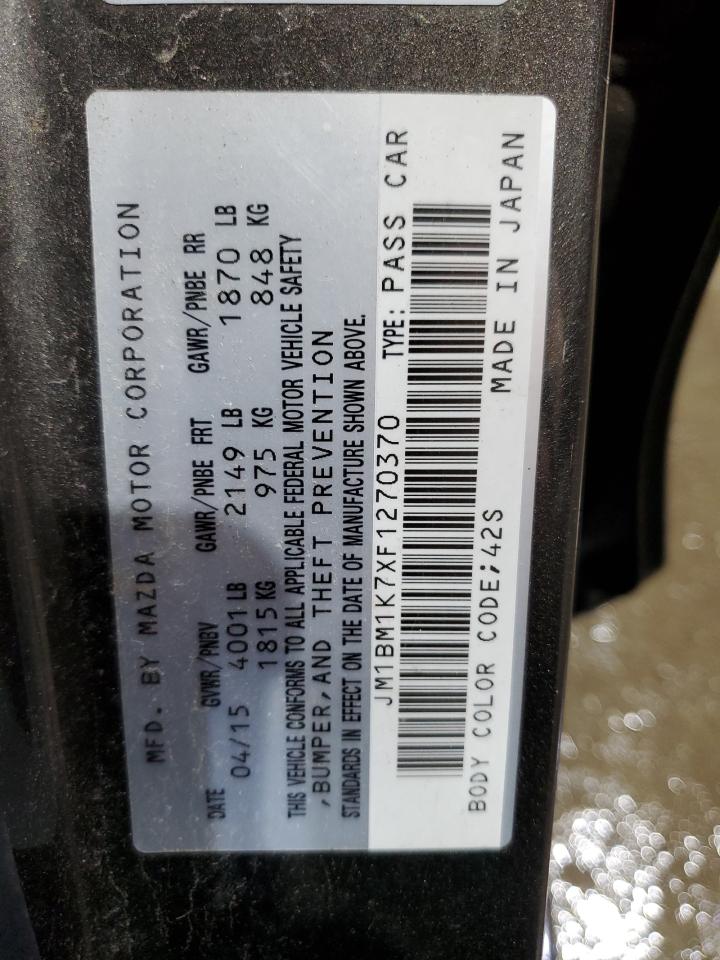 2015 Mazda 3 Sport VIN: JM1BM1K7XF1270370 Lot: 71906965