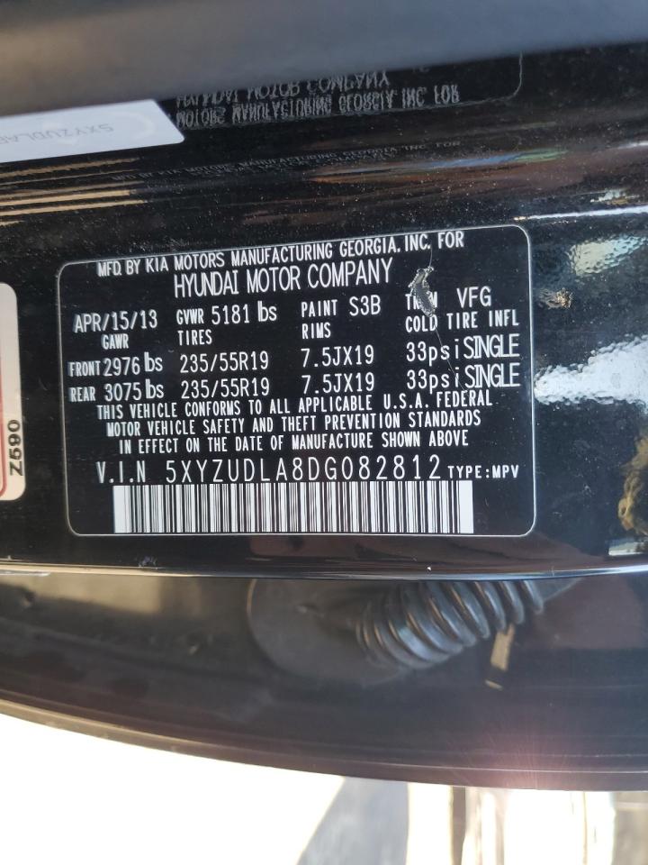 2013 Hyundai Santa Fe Sport VIN: 5XYZUDLA8DG082812 Lot: 84410335