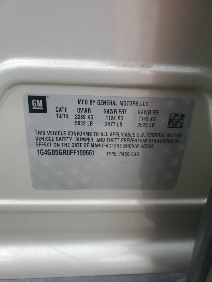 2015 Buick Lacrosse VIN: 1G4GB5GR0FF199661 Lot: 81768255