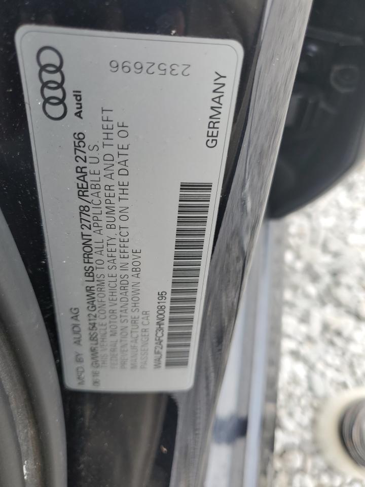 2017 Audi A6 Premium Plus VIN: WAUF2AFC3HN008195 Lot: 71664685