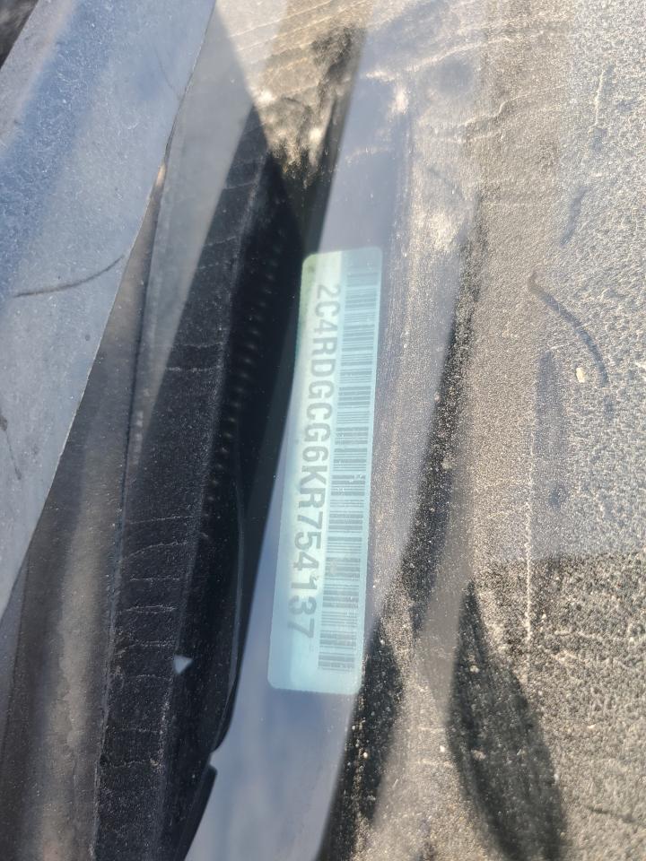 2019 Dodge Grand Caravan Sxt VIN: 2C4RDGCG6KR754137 Lot: 81308765