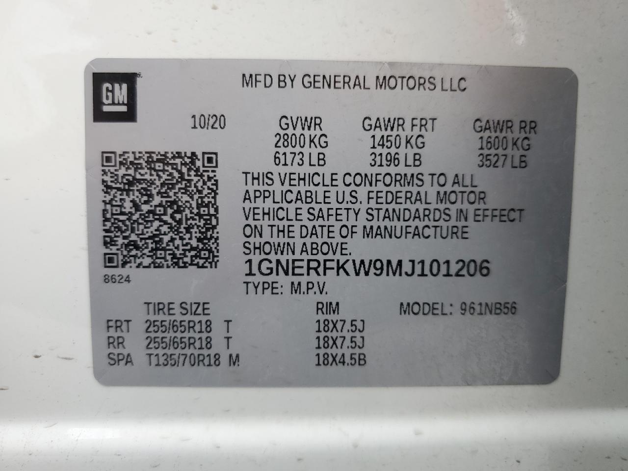 2021 Chevrolet Traverse Ls VIN: 1GNERFKW9MJ101206 Lot: 83798615