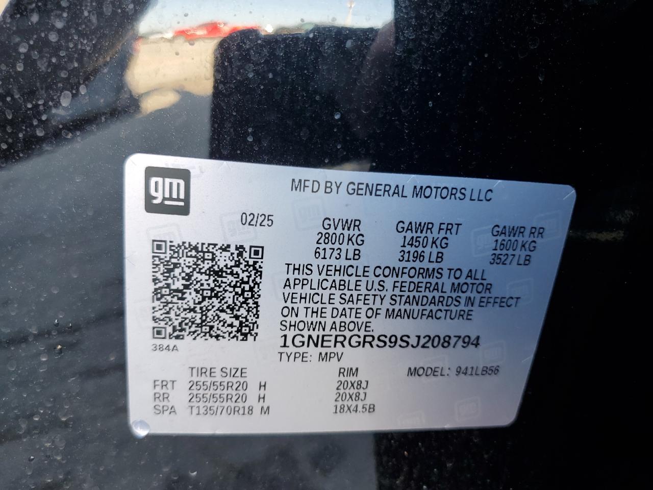 2025 Chevrolet Traverse Lt VIN: 1GNERGRS9SJ208794 Lot: 84274115