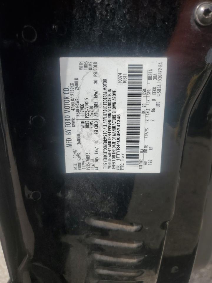 2008 Ford Ranger Super Cab VIN: 1FTYR44U68PA41345 Lot: 85076885