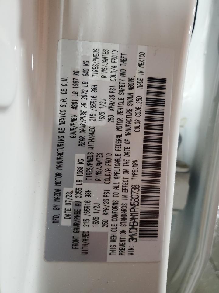 2023 Mazda Cx-30 VIN: 3MVDMBAM1PM580738 Lot: 80811555