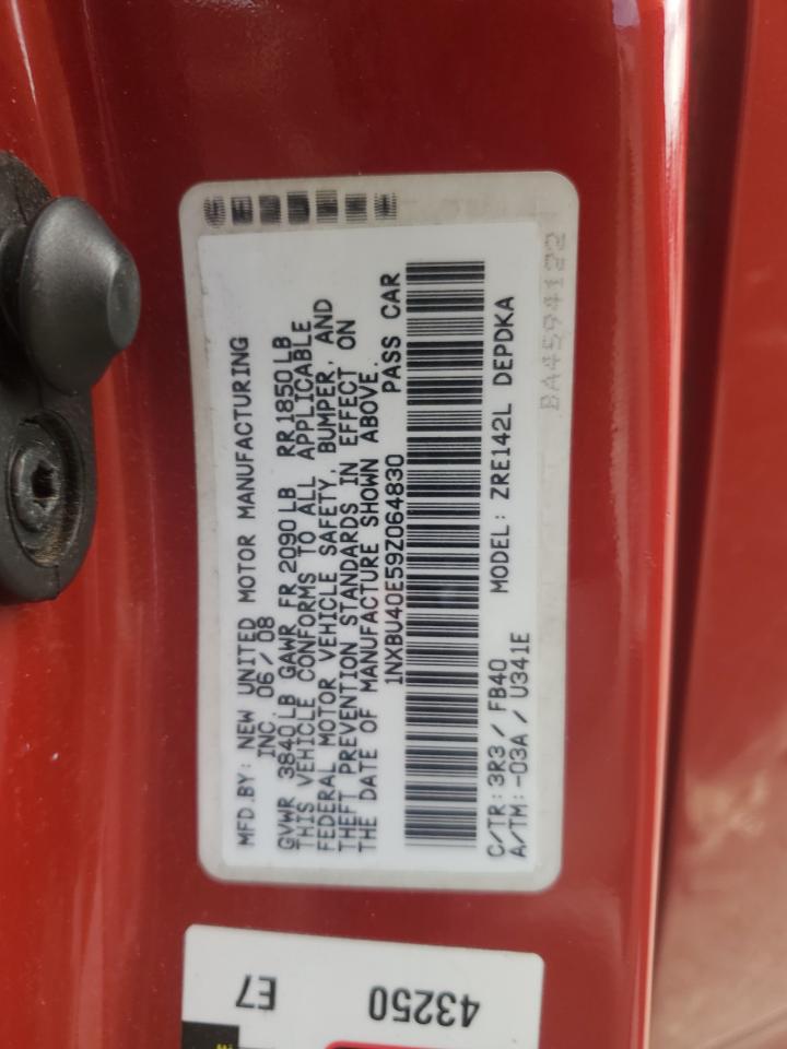 2009 Toyota Corolla Base VIN: 1NXBU40E59Z064830 Lot: 83758745