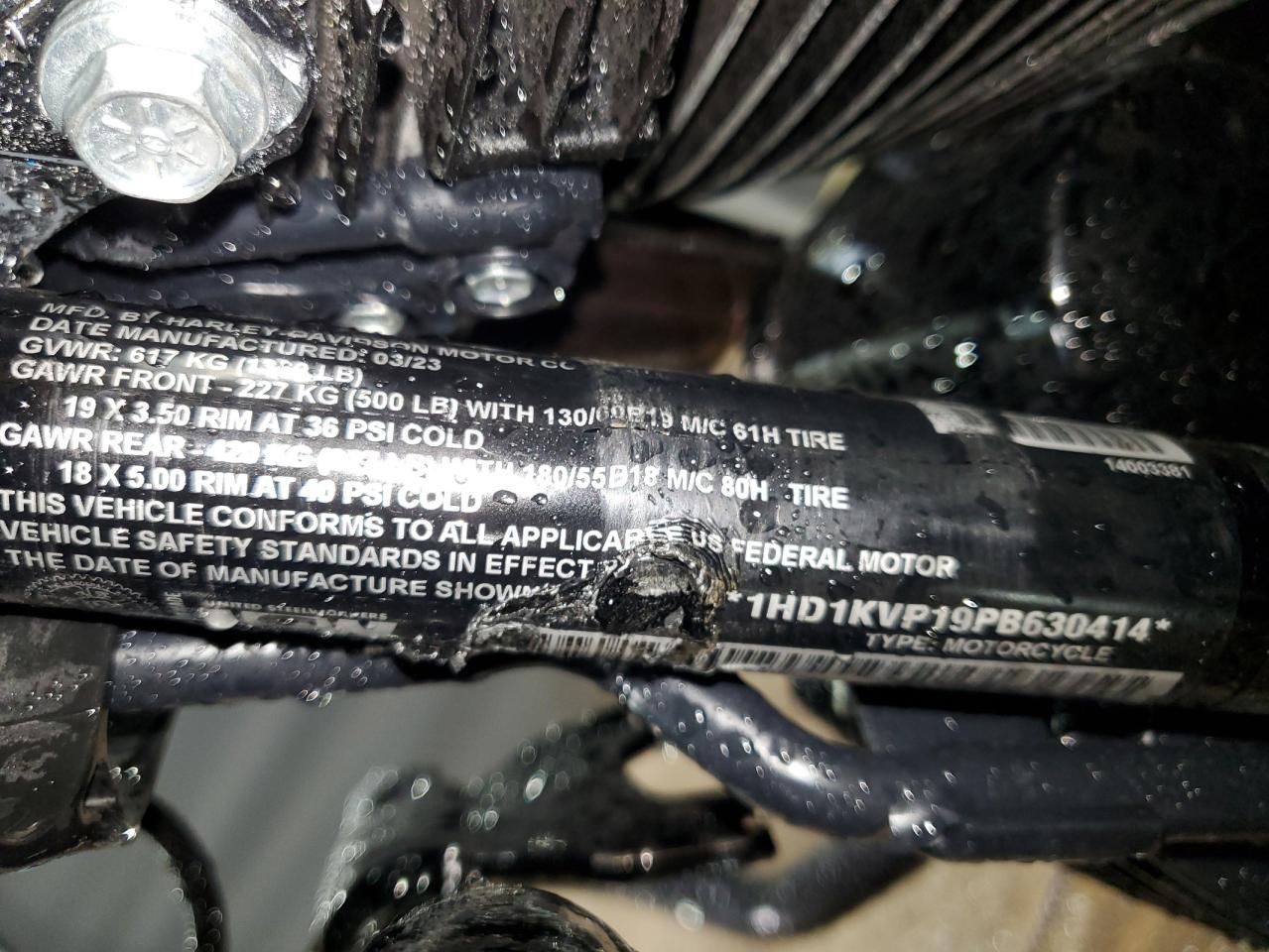 2023 Harley-Davidson Flhrxs VIN: 1HD1KVP19PB630414 Lot: 71894395