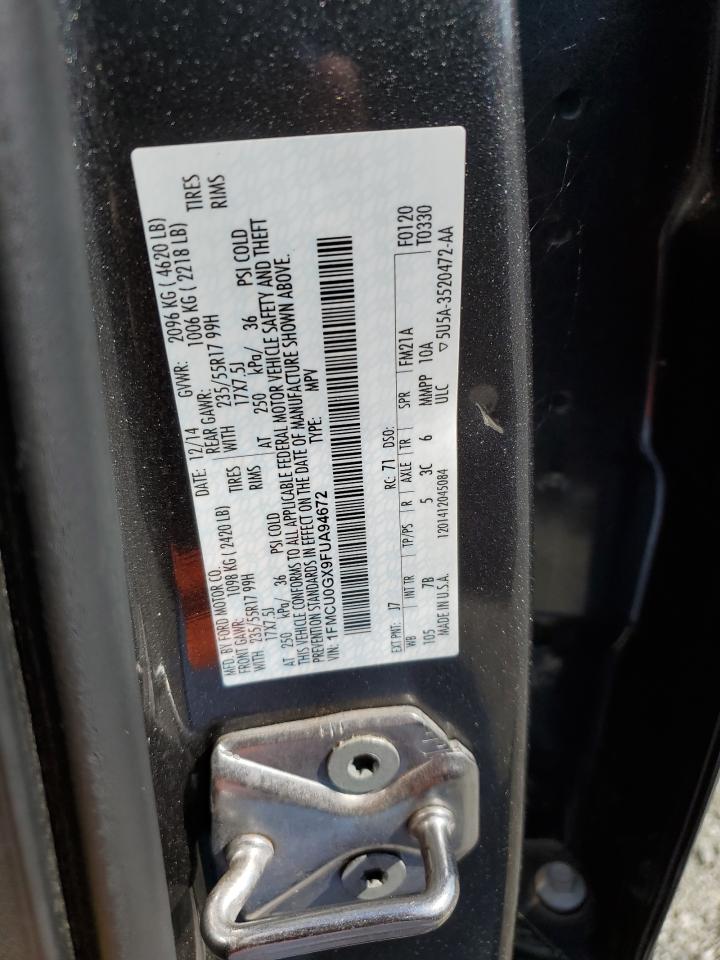 2015 Ford Escape Se VIN: 1FMCU0GX9FUA94672 Lot: 81205935