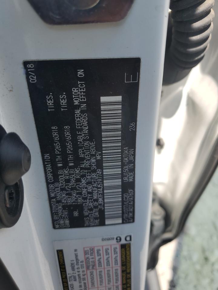 2018 Lexus Gx 460 VIN: JTJBM7FX4J5197749 Lot: 80667015