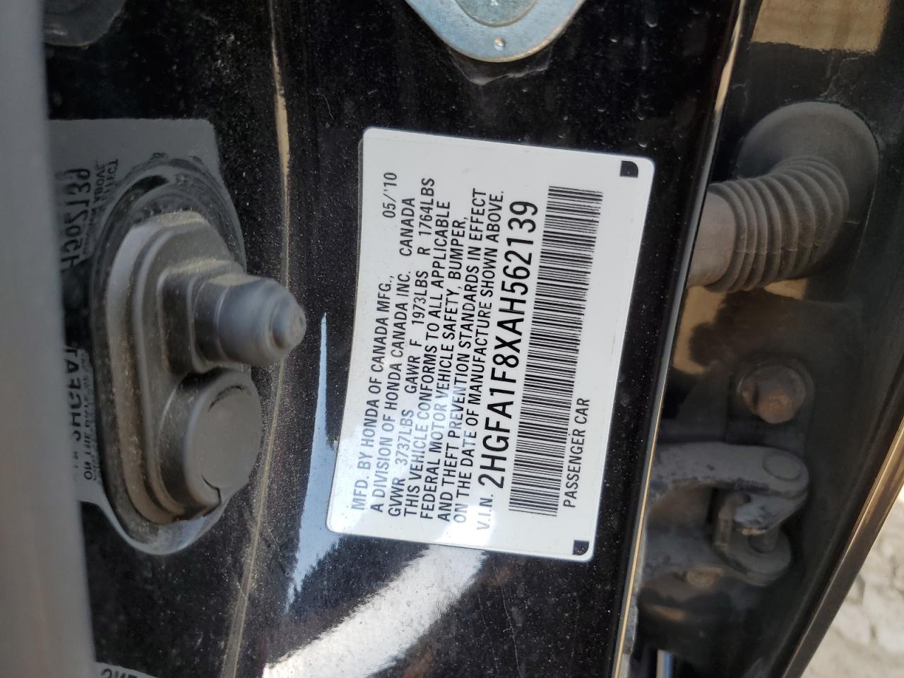 2010 Honda Civic Ex VIN: 2HGFA1F8XAH562139 Lot: 84220745