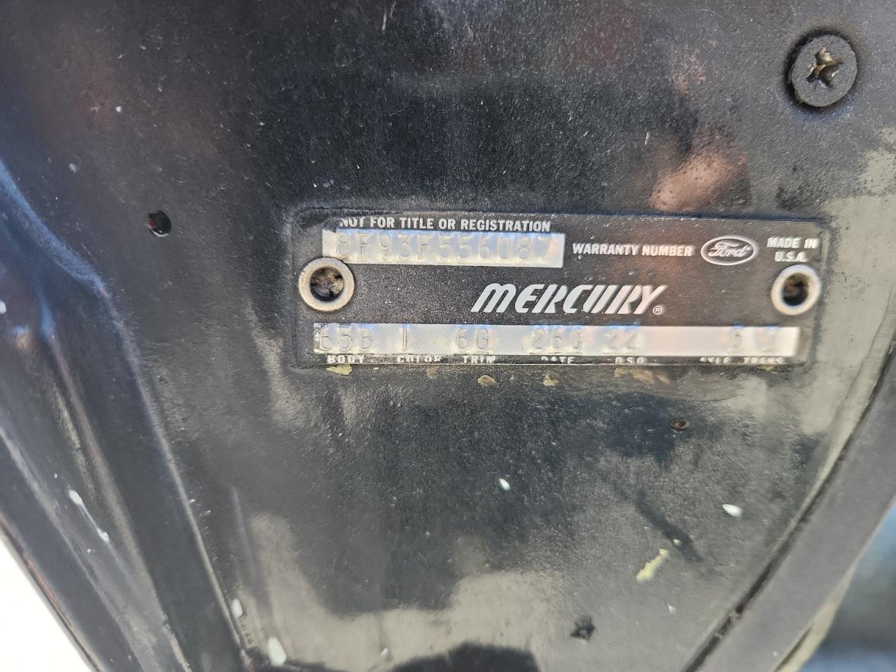 1968 Mercury Cougar Xr7 VIN: 8F93F556087 Lot: 71085945