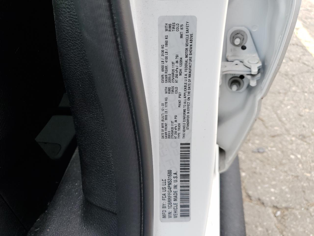 2023 Ram 1500 Big Horn/Lone Star VIN: 1C6RRFFG4PN531680 Lot: 81281775