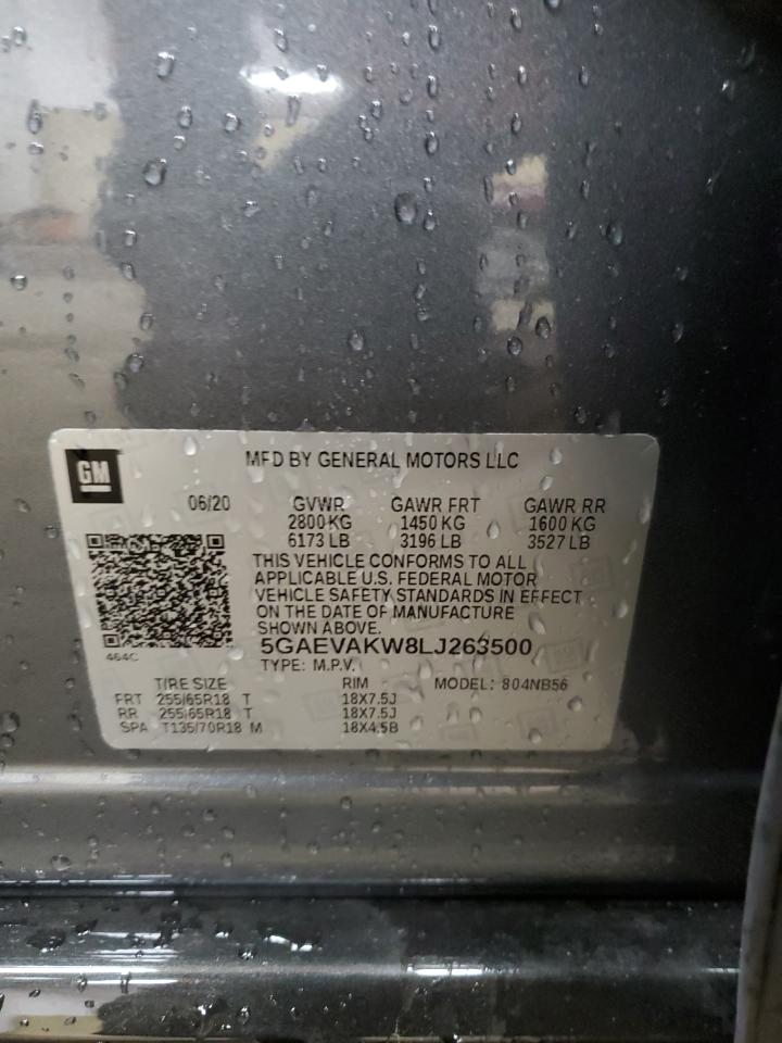 2020 Buick Enclave Essence VIN: 5GAEVAKW8LJ263500 Lot: 84559405