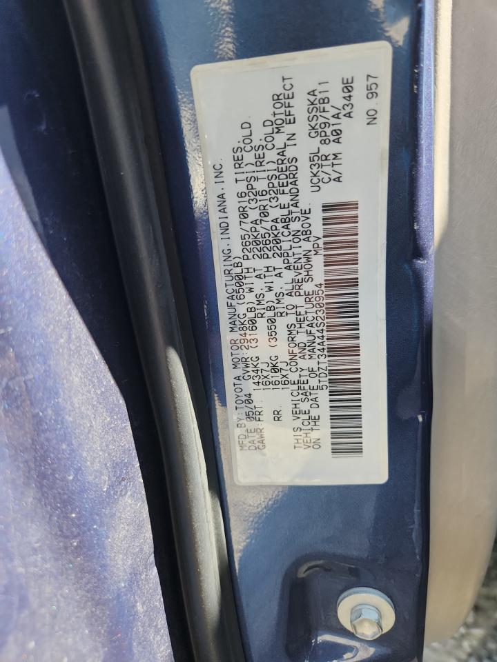 2004 Toyota Sequoia Sr5 VIN: 5TDZT34A44S230954 Lot: 80578075