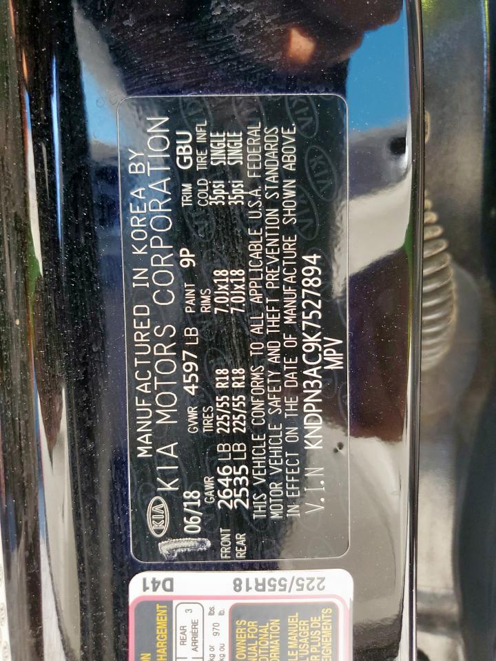 2019 Kia Sportage Ex VIN: KNDPN3AC9K7527894 Lot: 81265065