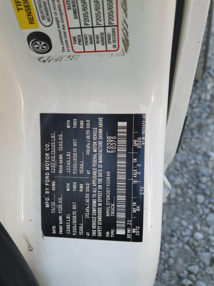 2013 Ford Transit Connect Xlt VIN: NM0LS7DN3DT133648 Lot: 81834635