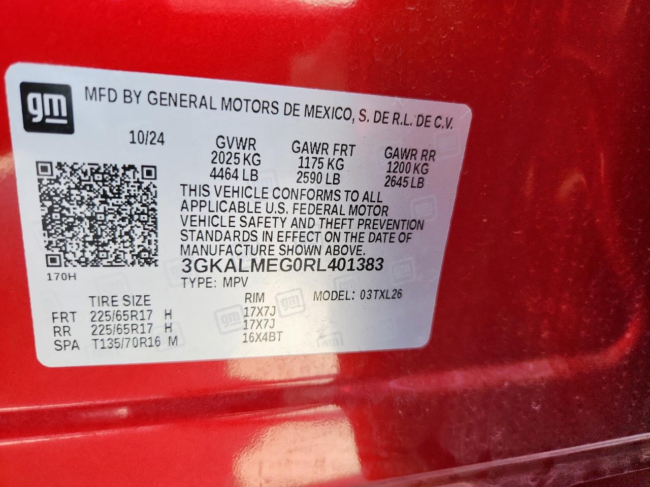 2024 GMC Terrain Sle VIN: 3GKALMEG0RL401383 Lot: 81147735