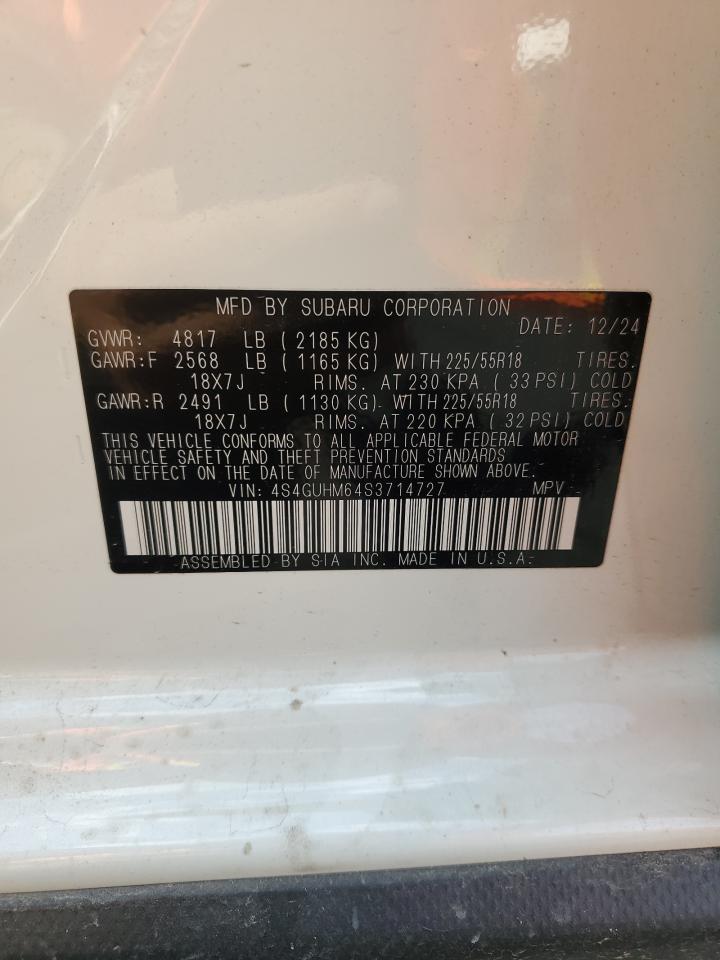 2025 Subaru Crosstrek Limited VIN: 4S4GUHM64S3714727 Lot: 80433855