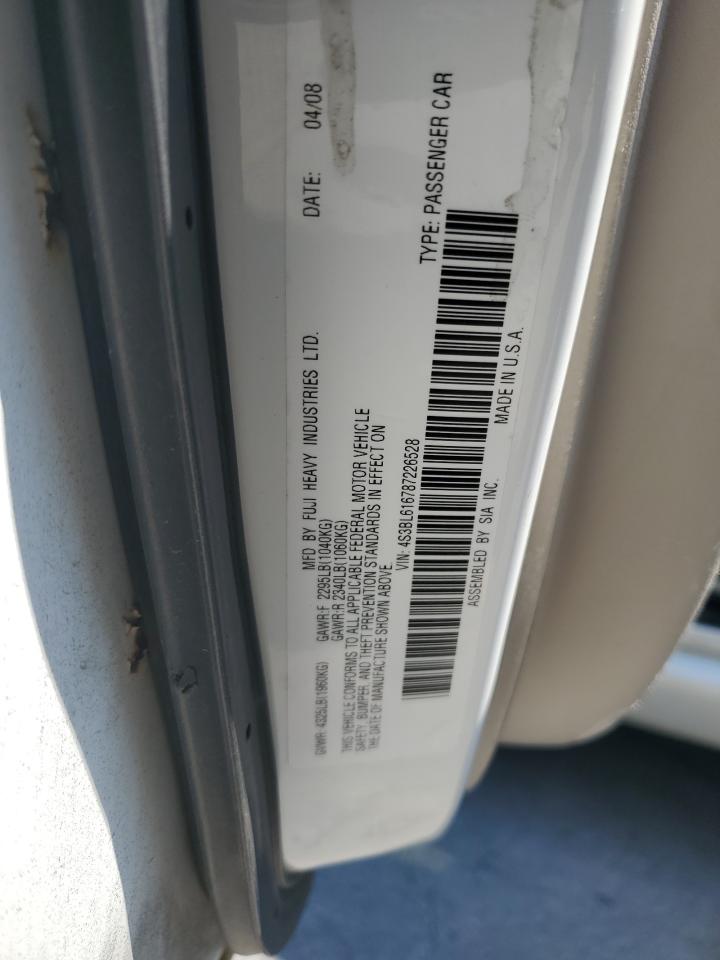 2008 Subaru Legacy 2.5I VIN: 4S3BL616787226528 Lot: 80886815