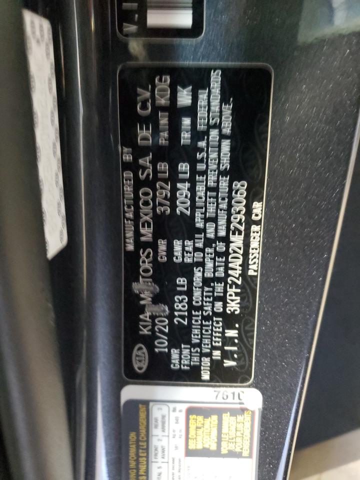 2021 Kia Forte Fe VIN: 3KPF24AD2ME293068 Lot: 80473105