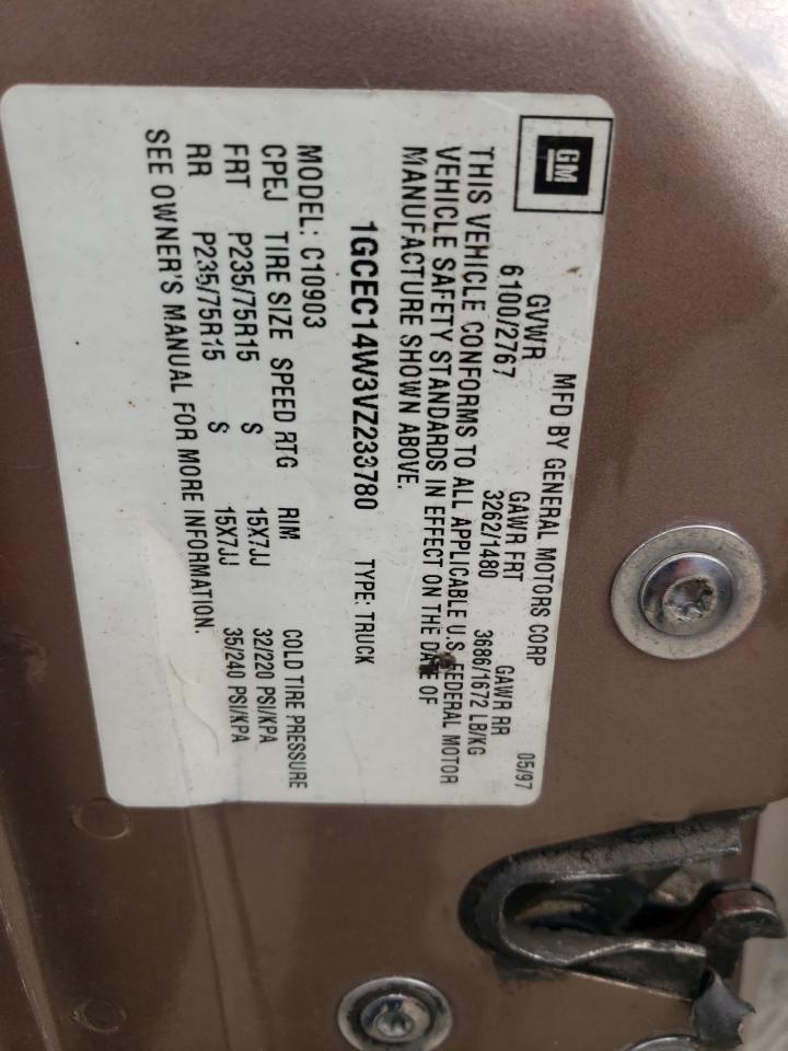 1997 Chevrolet Gmt-400 C1500 VIN: 1GCEC14W3VZ233780 Lot: 71245425