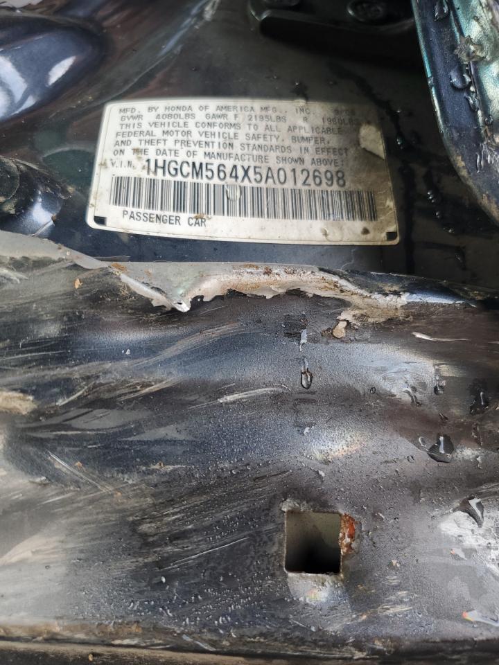 2005 Honda Accord Lx VIN: 1HGCM564X5A012698 Lot: 81382705