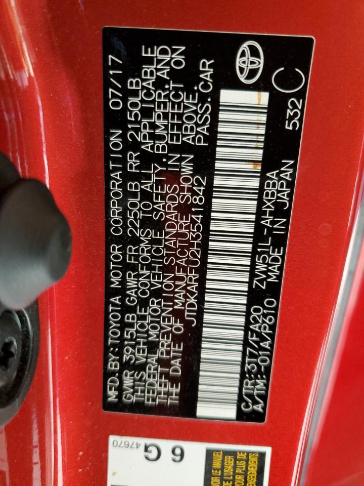 2017 Toyota Prius VIN: JTDKARFU2H3541842 Lot: 72046845