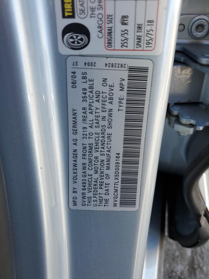 2005 Volkswagen Touareg 4.2 VIN: WVGCM77LX5D009164 Lot: 80710025