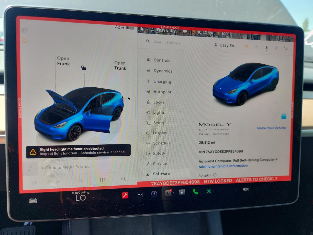 2023 Tesla Model Y VIN: 7SAYGDEE3PF854098 Lot: 70717515