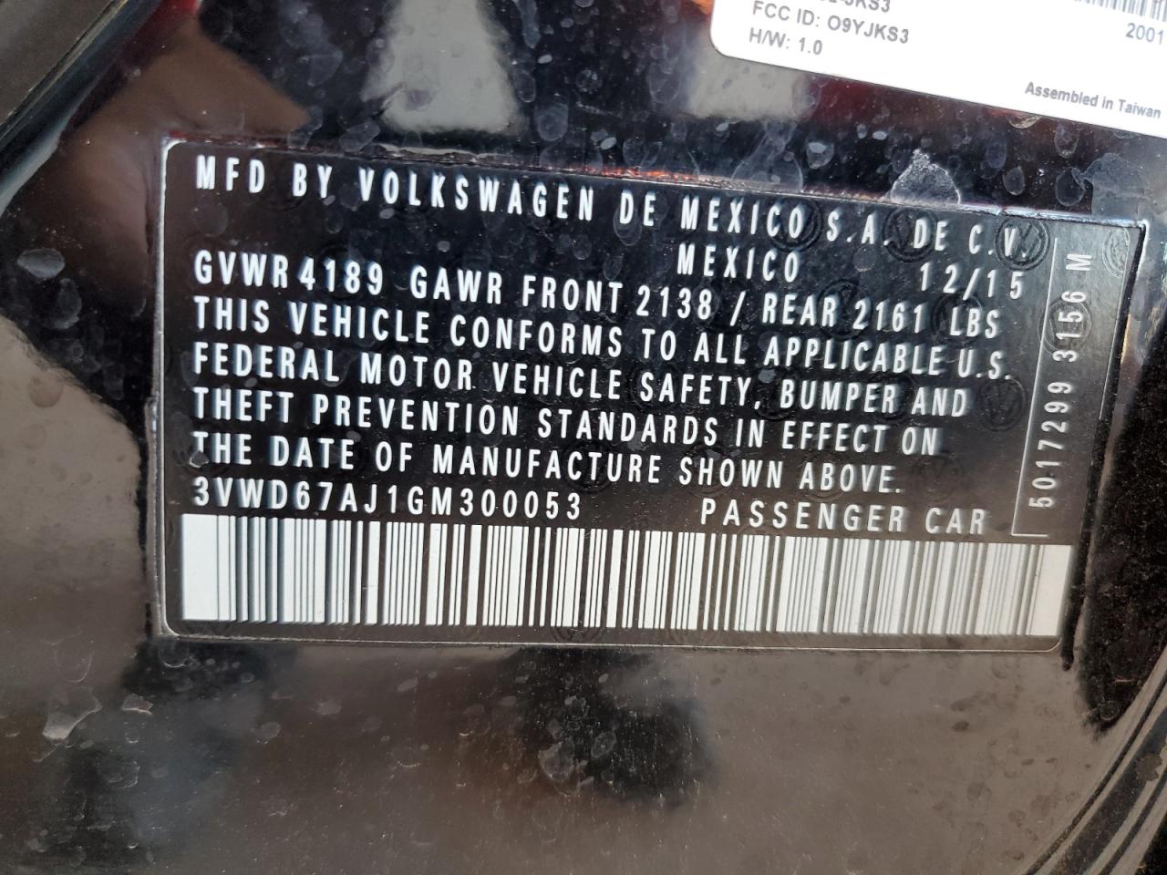 2016 Volkswagen Jetta Se VIN: 3VWD67AJ1GM300053 Lot: 81164525