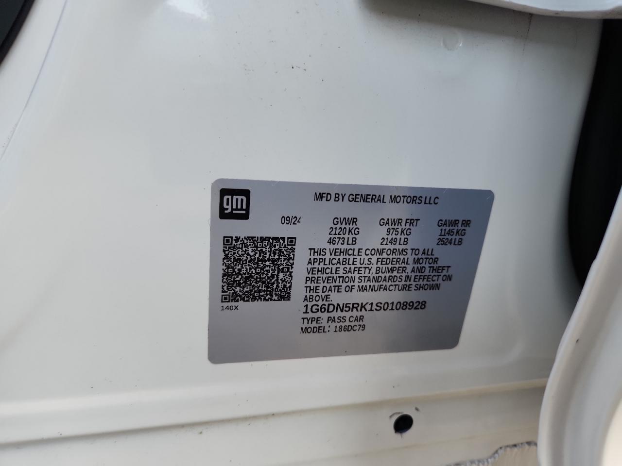 2025 Cadillac Ct5 Premium Luxury VIN: 1G6DN5RK1S0108928 Lot: 82122295