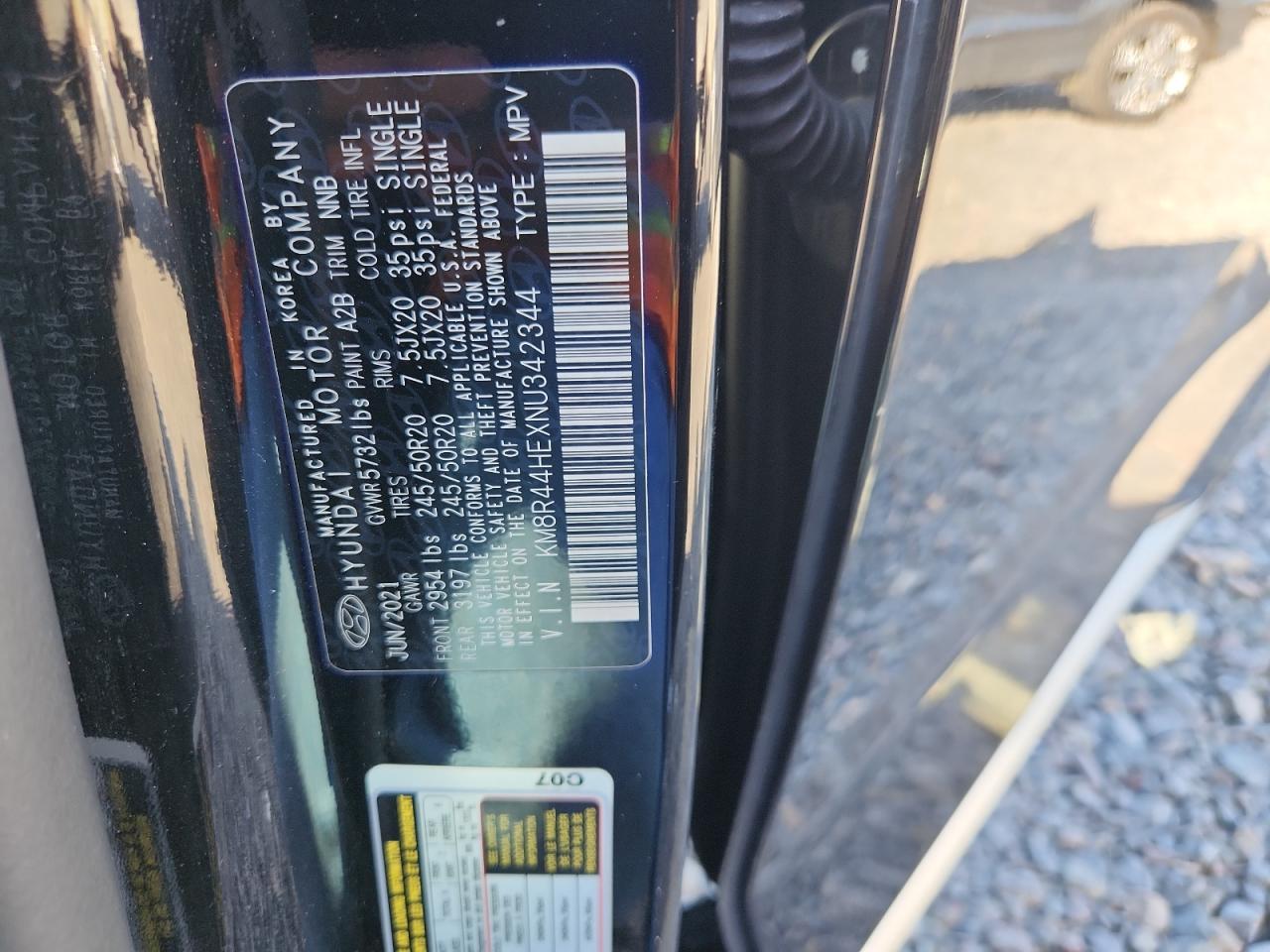 2022 Hyundai Palisade Sel VIN: KM8R44HEXNU342344 Lot: 82087785