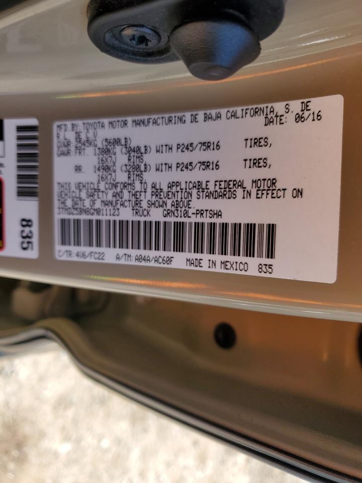 2016 Toyota Tacoma Double Cab VIN: 3TMDZ5BN8GM011123 Lot: 81588575