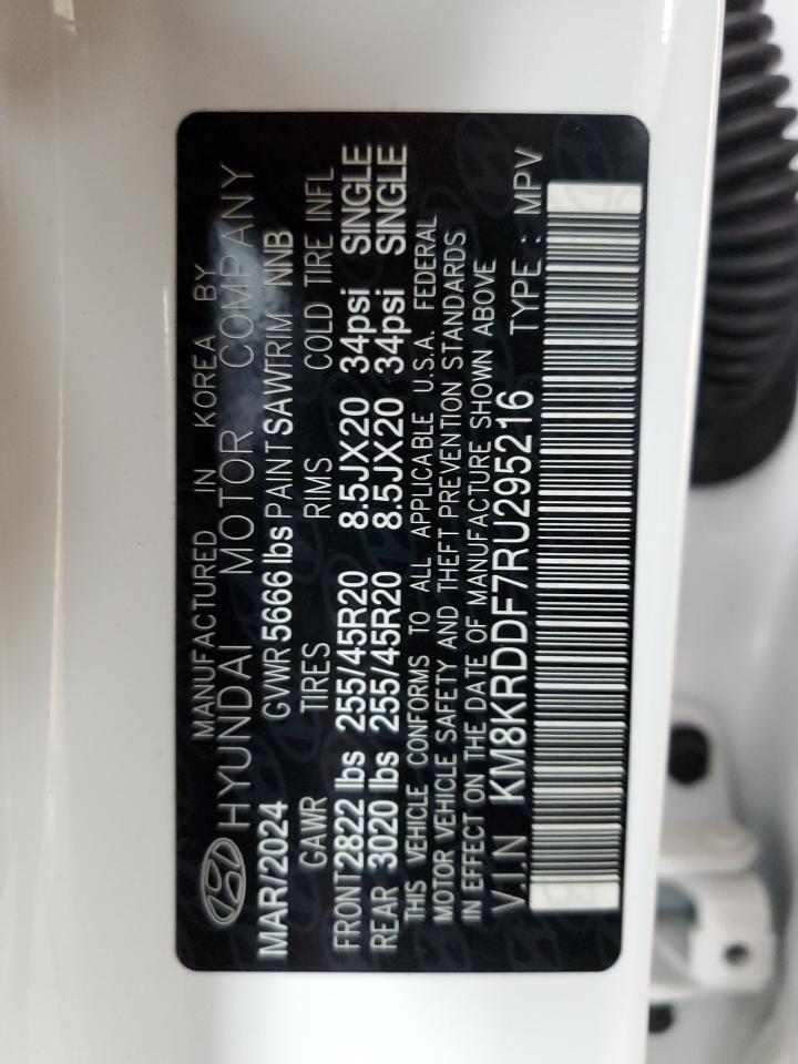 2024 Hyundai Ioniq 5 Limited VIN: KM8KRDDF7RU295216 Lot: 70341225