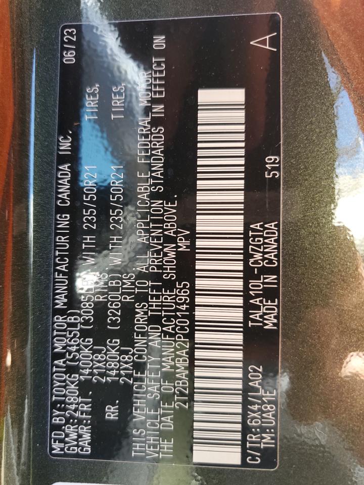 2023 Lexus Rx 350 Base VIN: 2T2BAMBA2PC014965 Lot: 71802745