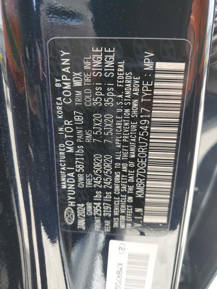 2024 Hyundai Palisade Calligraphy VIN: KM8R7DGE0RU754917 Lot: 81896905