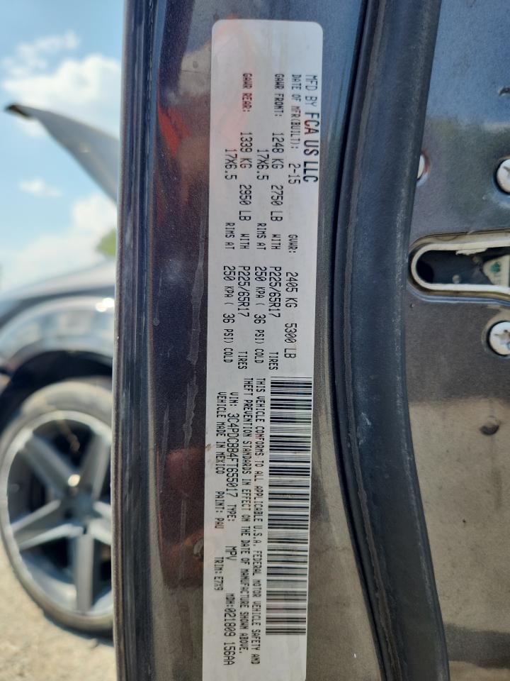 2015 Dodge Journey Sxt VIN: 3C4PDCBB4FT655017 Lot: 81322195