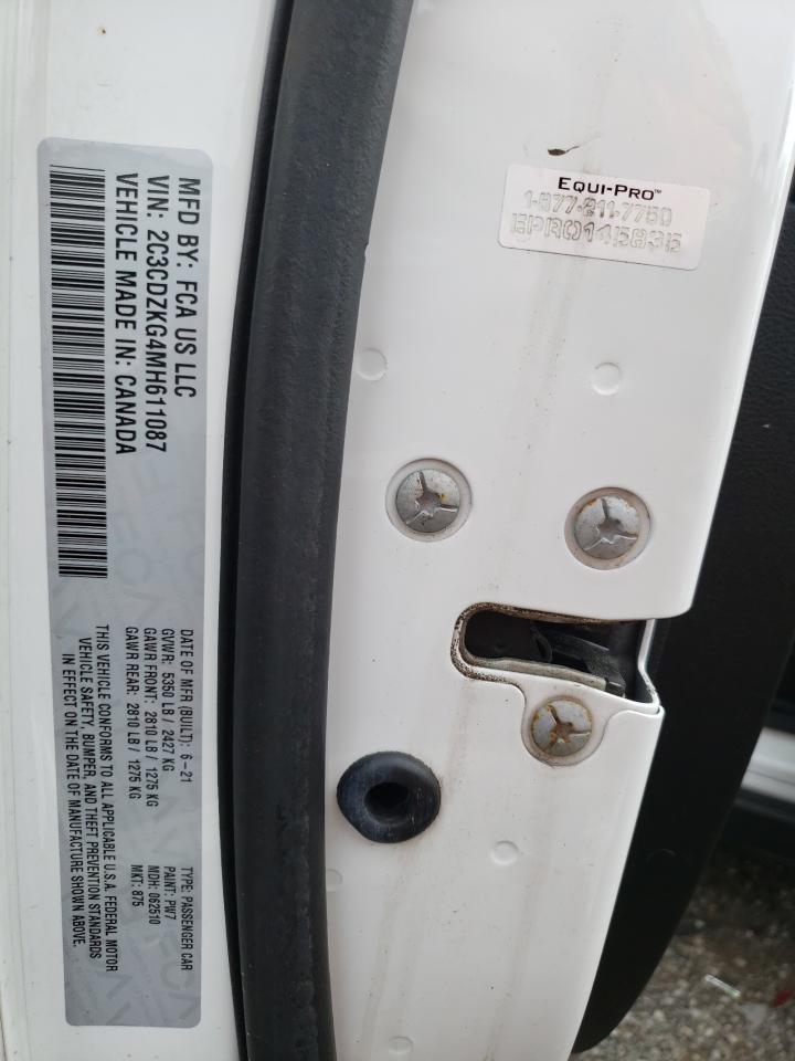 2021 Dodge Challenger Gt VIN: 2C3CDZKG4MH611087 Lot: 71117675