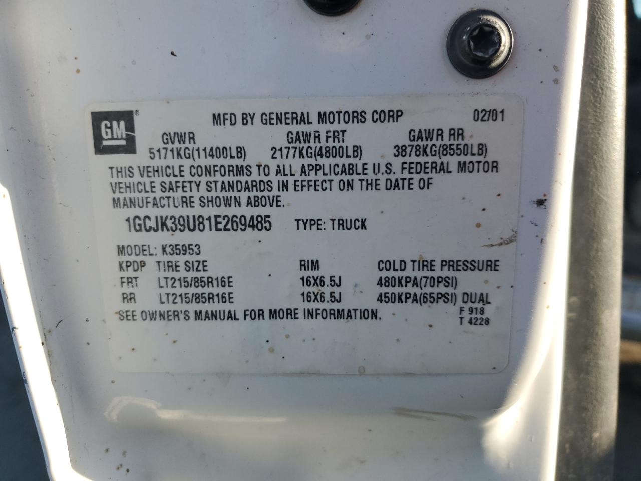 2001 Chevrolet Silverado K3500 VIN: 1GCJK39U81E269485 Lot: 68476475